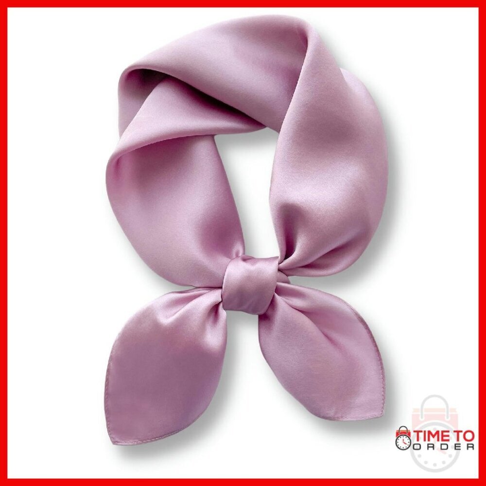 26" Square Mulberry Silk Scarf - Lightweight Neckerchief for Women